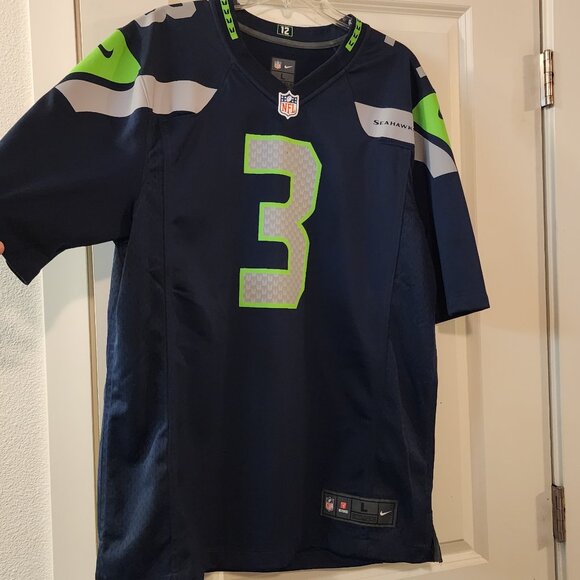 Seahawks Authentic Men's L Nike Jersey Wilson #3 Seattle - Picture 6 of 14